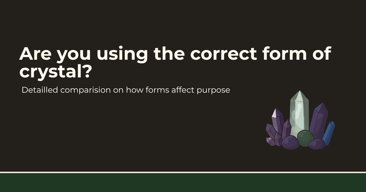 Are you using the correct form of crystal