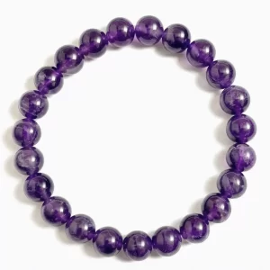 Natural Amethyst 8mm Bracelet Genuine Crystal Bead Bracelet